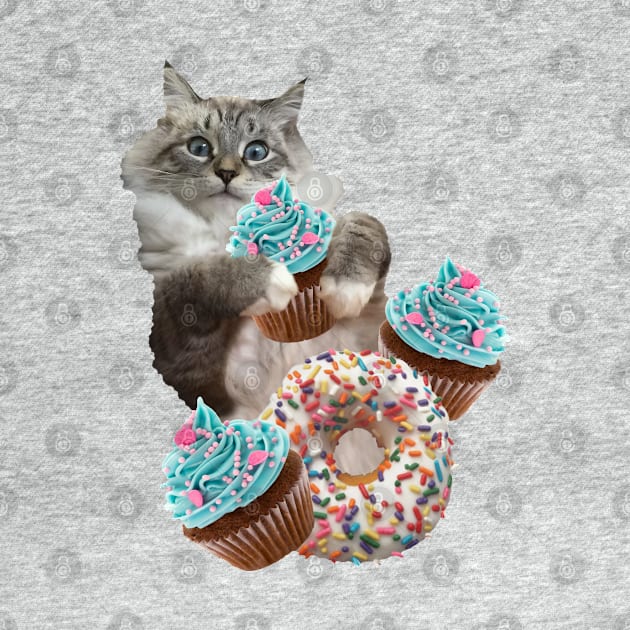 Donut Cupcake Cat by KIMYKASK